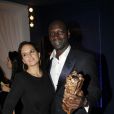 Omar Sy et sa femme Hélène lors de l'after-party de la 37ème cérémonie des César au Fouquet's, le 24 février 2012 
