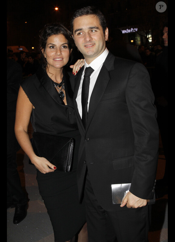Olivier Nakache et sa femme lors de l'after-party de la 37ème cérémonie des César au Fouquet's, le 24 février 2012