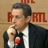 Nicolas Sarkozy vise Valérie Trierweiler lors d'une interview sur RTL, le 27 février 2012,.