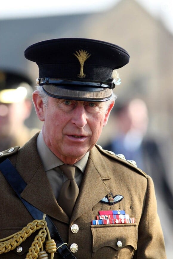 Le prince Charles était en visite à la caserne d'Hounslow pour le jour de la saint David, le 1er mars 2012.
