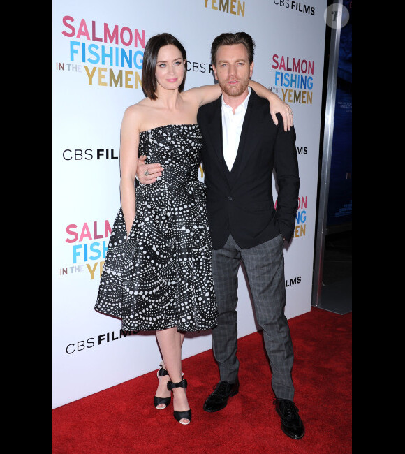 Ewan McGregor et Emily Blunt à l'avant-première de Salmon Fishing in the Yemen, à Los Angeles le 5 mars 2012.