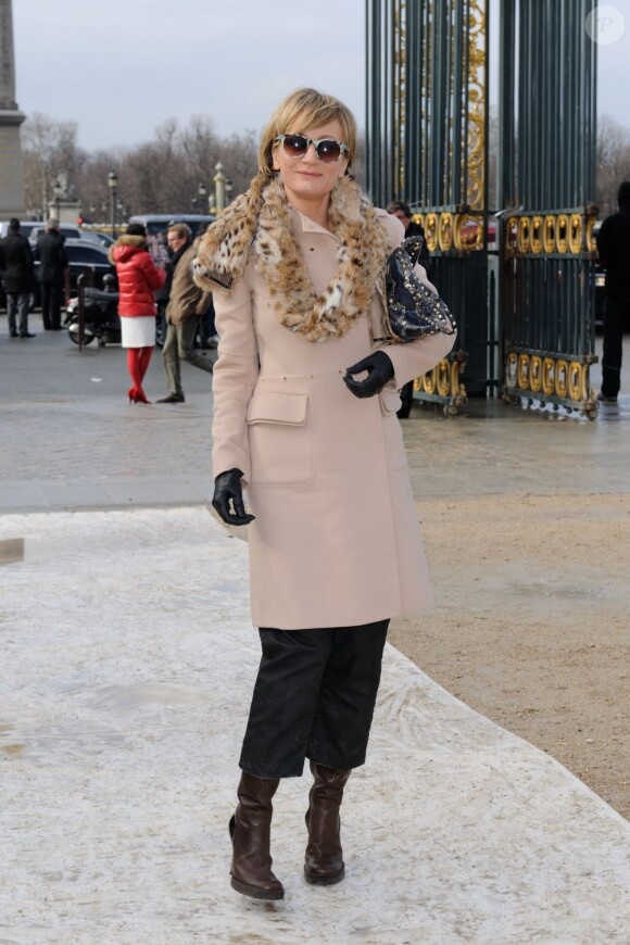 Patricia Kaas au défilé Valentino à Paris le 6 mars
