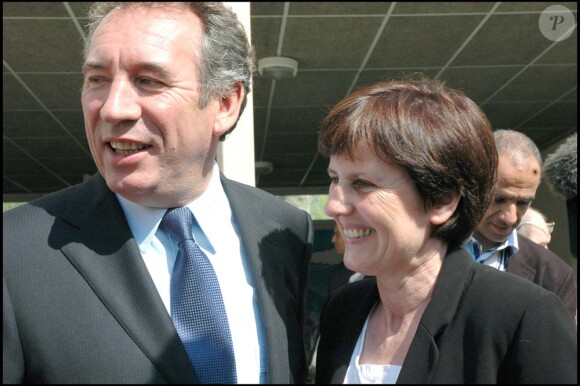 François Bayrou et Élisabeth à Pau, le 22 avril 2007.