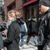 Jennifer Aniston et Justin Theroux sortent de leur hôtel new-yorkais, le 10 mars 2012.