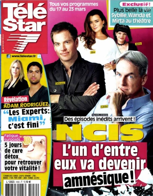 Couverture du magazine Télé Star en kiosques ce lundi 12 mars 2012.