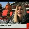 Alexandra Rosenfeld lors de leurs vacances au ski à Mégève en mars 2012