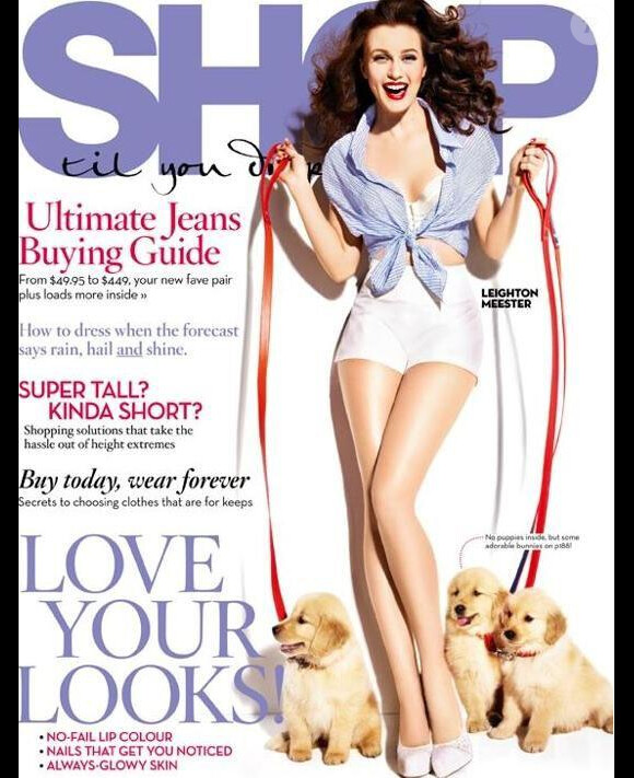 Leighton Meester en couverture du magazine australien Shop Til You Drop d'avril 2012.
