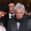 Guy Bedos aux obsèques de Félicien Marceau, à Neuilly-sur-Seine, le mardi 13 mars 2012.