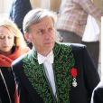 Jean-Christophe Rufin aux obsèques de Félicien Marceau, à Neuilly-sur-Seine, le mardi 13 mars 2012.