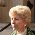 Hélène Carrère d'Encausse aux obsèques de Félicien Marceau, à Neuilly-sur-Seine, le mardi 13 mars 2012.