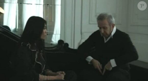 Jean-Paul Gaultier dans une image extraite du clip Echo (you and I) réalisé par Roy Raz pour Anggun, mars 2012.