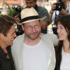 Willem Dafoe, Lars Von Trier et Charlotte Gainsbourg à Cannes pour Antichrist, le 18 mai 2009.