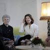 La reine Silvia de Suède à Bottrop en Allemagne le 16 mars 2012 pour l'inauguration d'un centre d'accueil de jour à son nom pour personnes déficientes mentales.