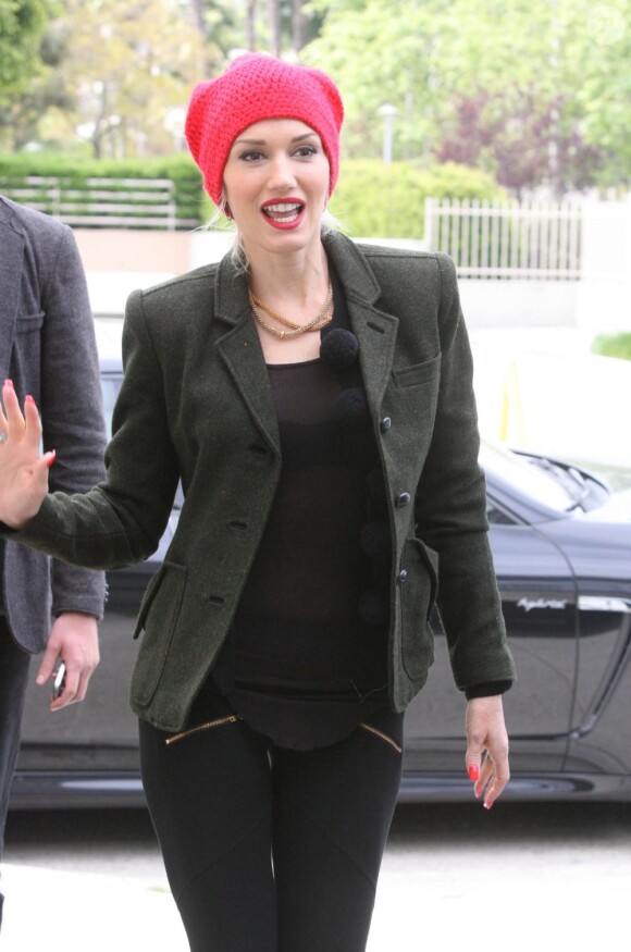 Gwen Stefani arrive en studio d'enregistrement le 13 mars 2012 à Los Angeles