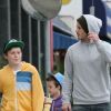 David Beckham et ses fils Brooklyn et Cruz le 17 mars 2012 à Los Angeles