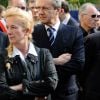 Daniel Bilalian aux obsèques d'Olivier Rey, mort le 19 mars 2012 à 56 ans, célébrées le 24 mars en l'église Saint-Justin de Levallois-Perret (Hauts-de-Seine), en présence de personnalités du sport et des médias.