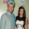 Perez Hilton et Kim Kardashian lors du thé d'anniversaire de Perez Hilton à Los Angeles le 24 mars 2012