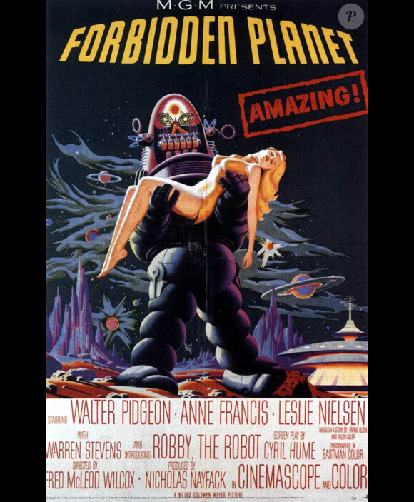 Planète interdite (1956) avec Leslie Nielsen, Walter Pidgeon et Warren Stevens.