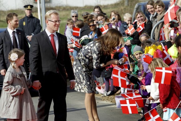 La princesse Mary de Danemark inaugurait le 28 mars 2012 le centre mère-enfant de l'hôpital de Kolding.