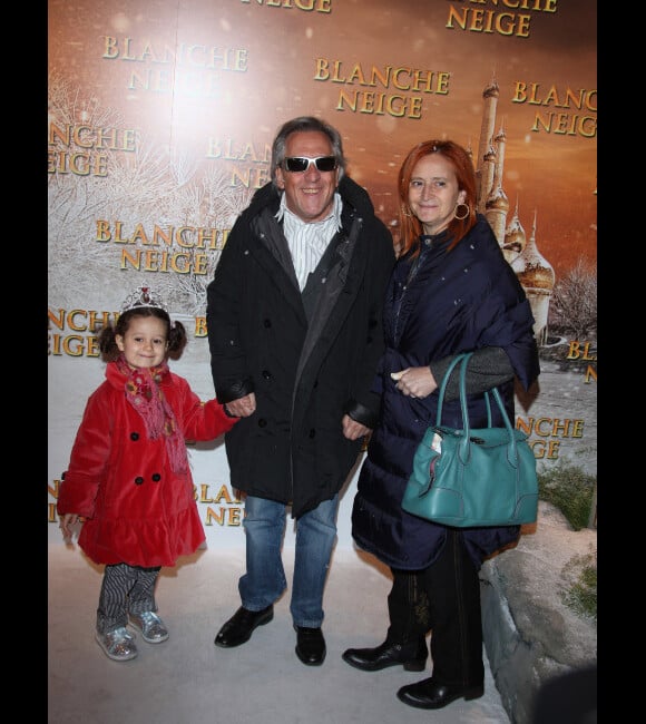 Gilbert Montagné et sa femme Nicole lors de l'avant-première du film Blanche Neige à Paris au Gaumont Capucines le 31 mars 2012