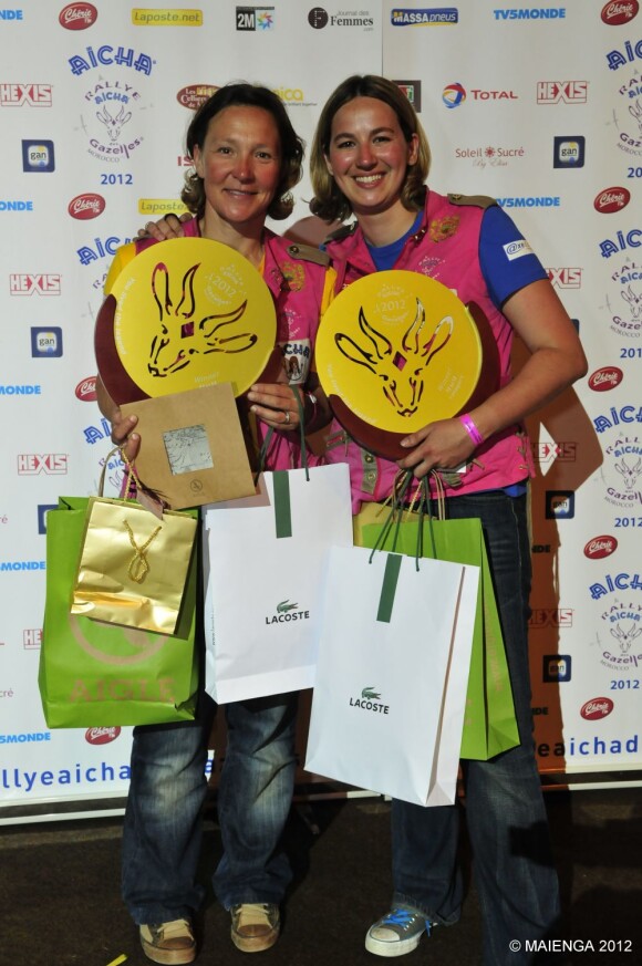 Carole Montillet et Julie Verdaguer grandes gagnantes du Rallye des Gazelles 2012, le 31 mars 2012