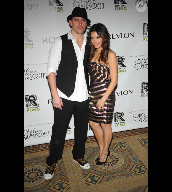 Channing Tatum et Jenna Dewan lors du dîner après le concert Revlon 2012 organisé par le Rainforest Fund, le 3 avril 2012 à New York
