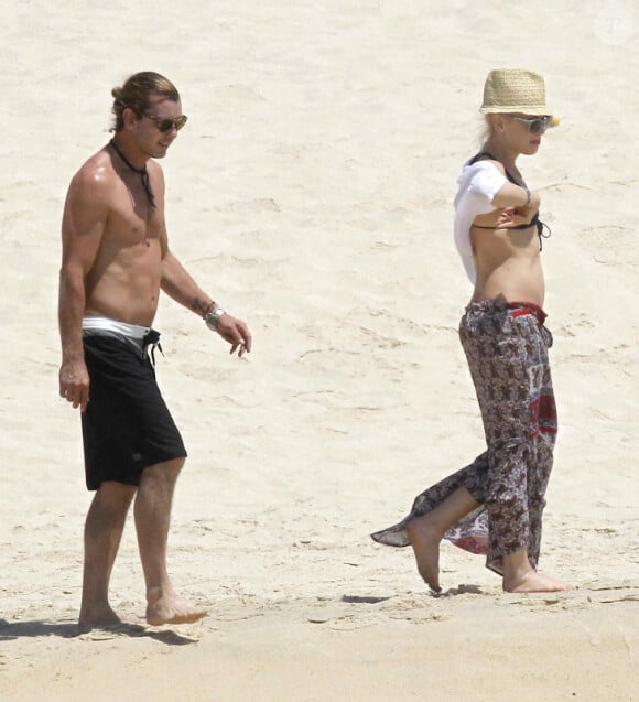 Gwen Stefani et son époux Gavin au Mexique. Avril 2012