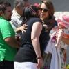 Jessica Alba en famille lors du dimanche de Pâques. La belle s'est rendue chez son frère avec ses filles et son mari Cash Warren. Los Angeles, 8 avril 2012
