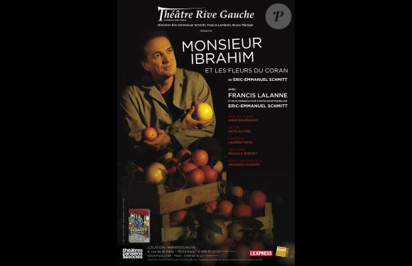 Monsieur Ibrahim et les fleurs du Coran, avec Francis Lalanne, mise en scène de Anne Bourgeois au théâtre Rive Gauche jusqu'en juillet 2012.