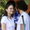 Leighton Meester et son amoureux Aaron Himelstein profitent de vacances à Rio, au Brésil, le 14 avril 2012