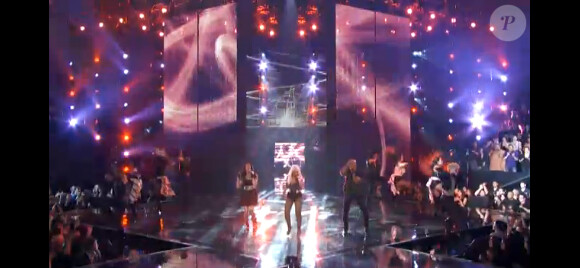 Christina Aguilera en live et en body sur le plateau de The Voice US, le 14 avril 2012sur NBC.