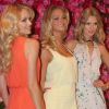 Lindsay Ellingson, Erin Heatherton et Toni Garrn posent dans la boutique Victoria's Secret à New York. Le 17 avril 2012.
