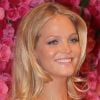 Erin Heatherton, souriante dans la boutique Victoria's Secret à New York. Le 17 avril 2012.
