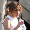La belle Jennifer Lopez sur le tournage d'American Idol, le 19 avril 2012 à Los Angeles