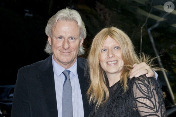 Björn Borg et sa femme Patricia. Soirée de gala lors du Monte-Carlo Rolex Masters 1000, à Monaco, le 20 avril 2012.