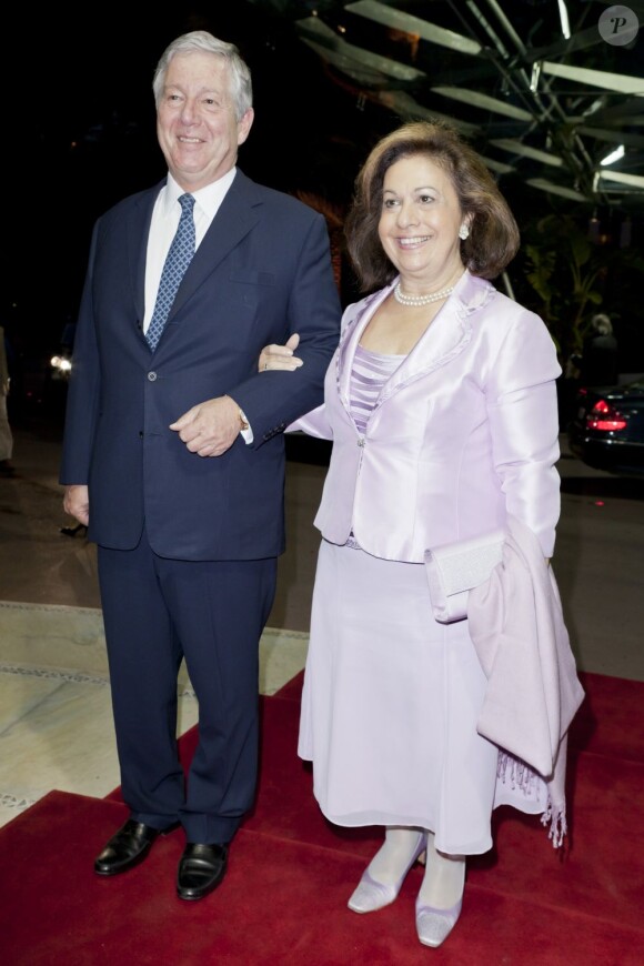 Le prince Alexander et la princesse Katherine de Yougoslavie à la soirée de gala lors du Monte-Carlo Rolex Masters 1000, à Monaco, le 20 avril 2012.