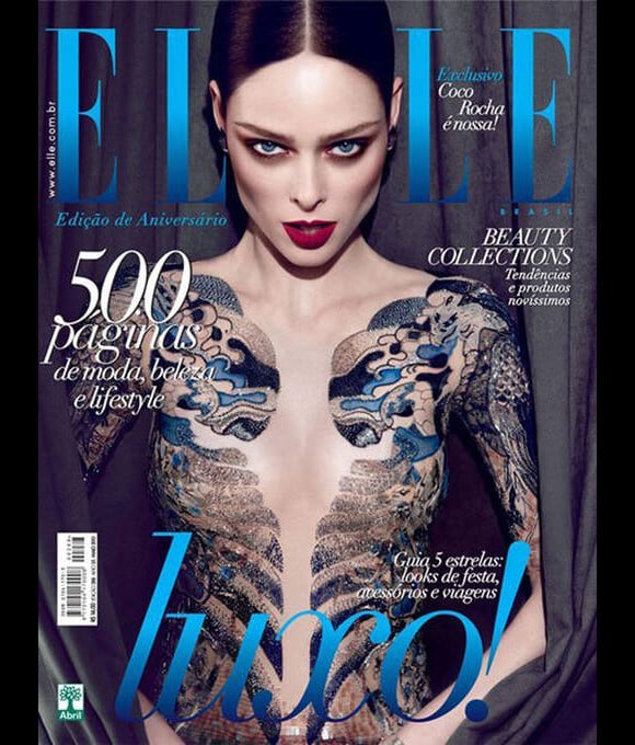 Couverture du magazine Elle Brésil du mois de mai 2012 avec Coco Rocha