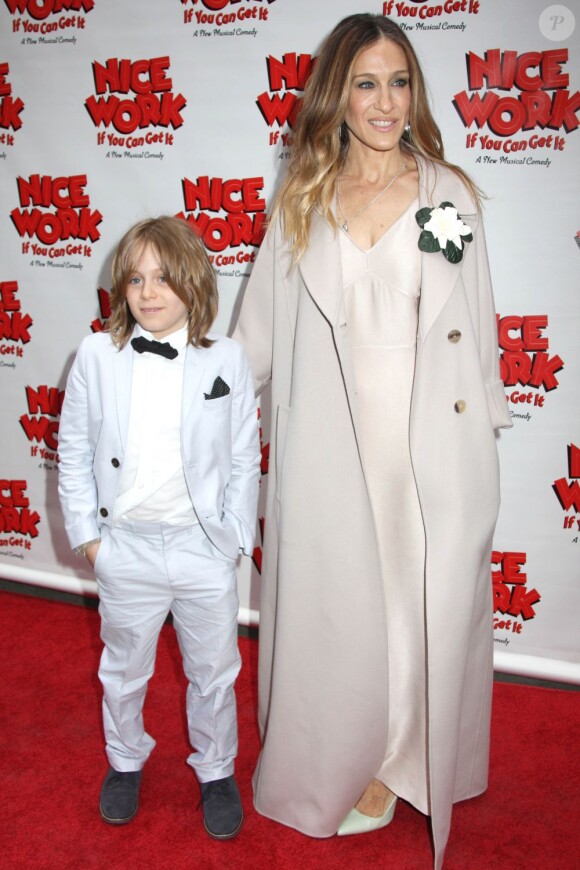 Sarah Jessica Parker et son fils James à la première de la comédie musicale Nice Work If You Can Get It, à New York le 24 avril 2012