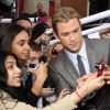 Chris Hemsworth lors de l'avant-première à New York dans le cadre du festival de Tribeca du film Avengers, le 28 avril 2012