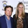 Michael J. Fox et Tracy Pollan lors de l'avant-première à New York dans le cadre du festival de Tribeca du film Avengers, le 28 avril 2012