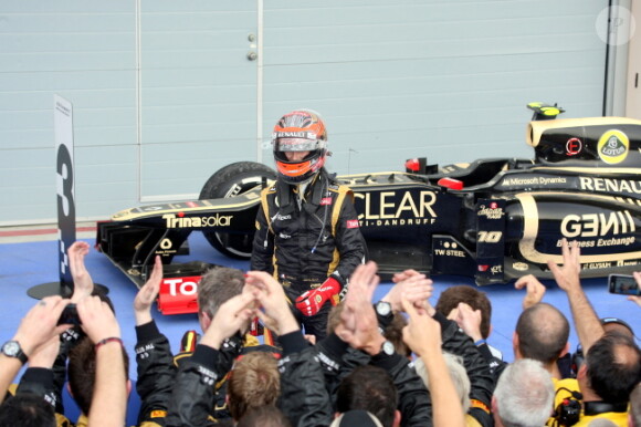 Romain Grosjean lors du grand prix de Barheïn le 22 avril 2012