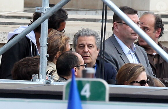 Christian Clavier le 1er mai 2012 lors du meeting de Nicolas Sarkozy au Trocadéro à Paris