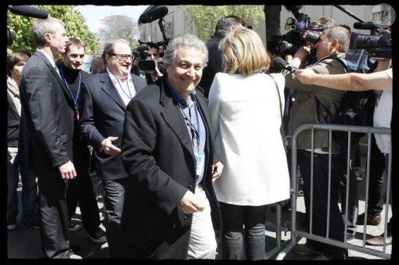 Christian Clavier le 1er mai 2012 lors du meeting de Nicolas Sarkozy au Trocadéro à Paris