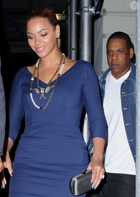 Jay-Z et sa femme Beyoncé à New York le 20 mars 2012