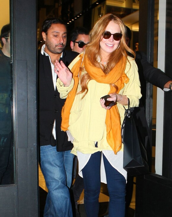 Lindsay Lohan et Vikram Chatwal, qui serait son nouveau petit ami, à New York le 2 mai 2012