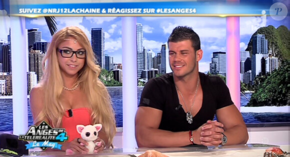 Béa et Florent dans Les Anges de la télé-réalité 4 - Le Mag, le 4 mai 2012 sur NRJ12
