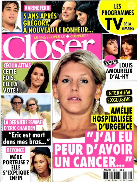 Le magazine Closer en kiosques le samedi 5 mai 2012