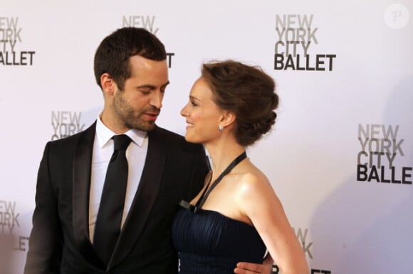 Benjamin Millepied et Natalie Portman lors du gala de printemps du New York Ballet le 10 mai 2012