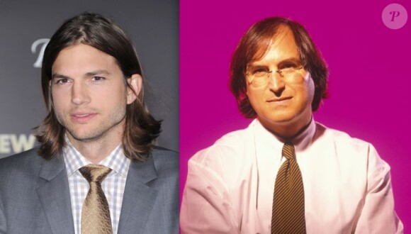 Ashton Kutcher, en décembre 2011 à New York / Steve Jobs, en 1996.