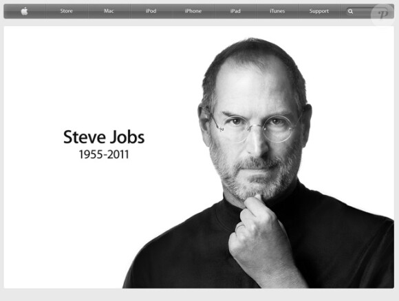 Steve Jobs sur le site Apple lors de sa mort en octobre.